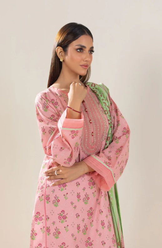 Stitched 3 Piece Embroidered Lawn Suit